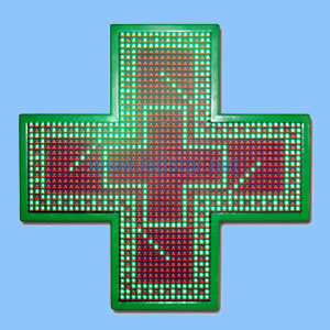 LED Pharmacy cross red